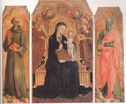 Stefano di Giovanni Sassetta Viirgin and child Enthroned with six Angels (mk05) oil painting on canvas
